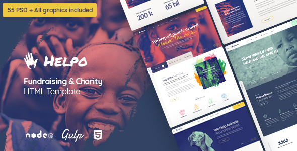 Helpo FundraisingCharity - ThemeForest 25352375