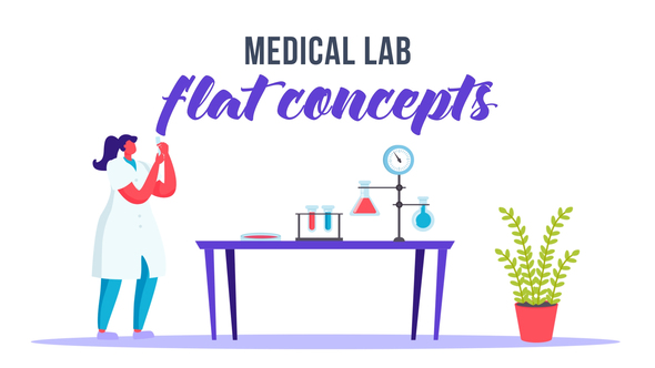 Medical lab - Flat Concept