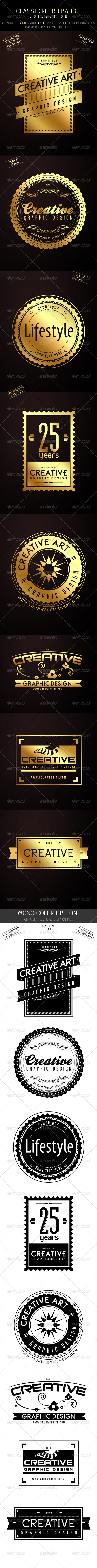 Classic Badge Collection - Badges & Stickers Web Elements