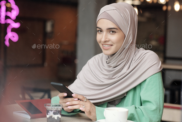 Attractive Woman in Hijab - Stock Photo - Images