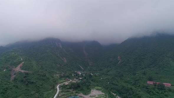 Water Ranges Between The Beautiful Hills Of Himalayas