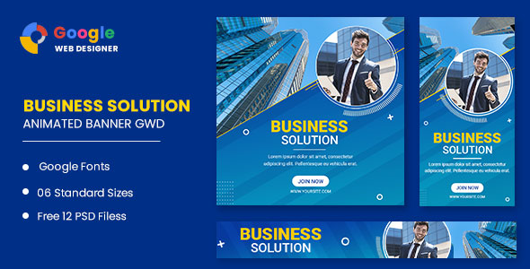 Business Solution Animated Banner Google Web Designer