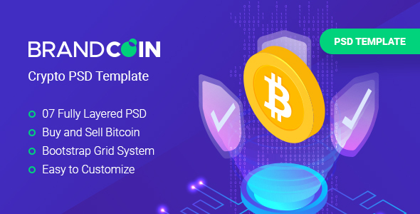 BrandCoin Cryptocurrency PSD - ThemeForest 33110081