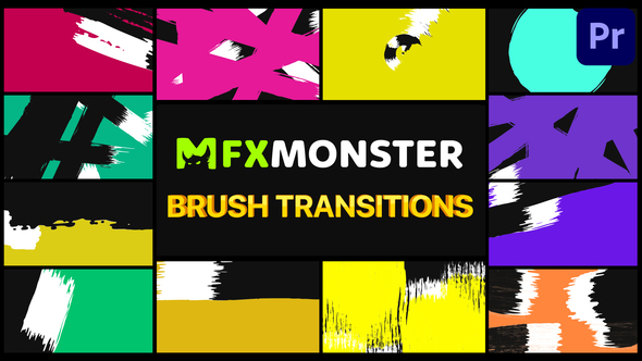 Brush Transitions | Premiere Pro MOGRT