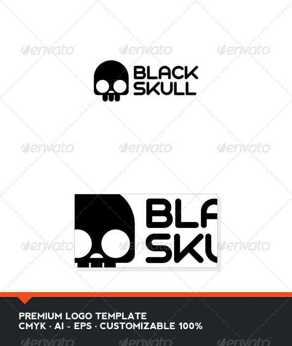 Black Skull Logo Template - Humans Logo Templates