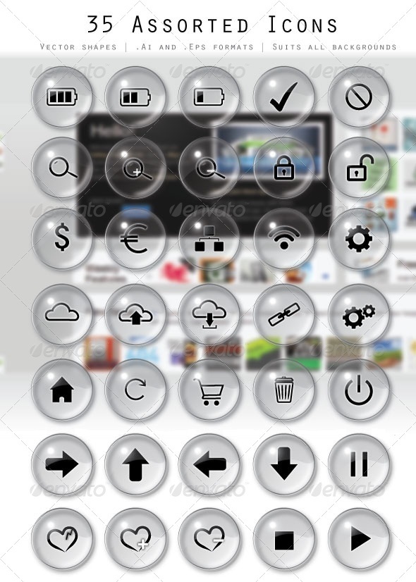 35 Assorted Icons - Icons