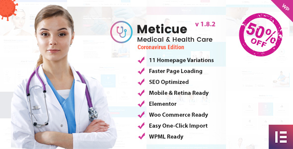 Meticue: Health and - ThemeForest 20925358