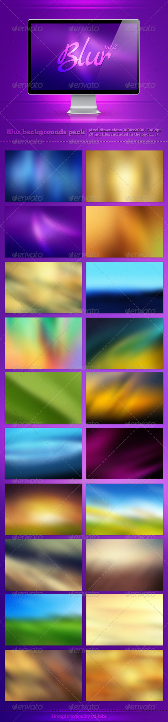 Blur Backgrounds Pack 2 - Abstract Backgrounds