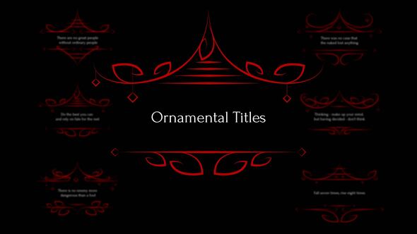 Ornamental TitlesAfter Effects - VideoHive 33124301