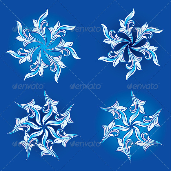 Set of snowflakes - Decorative Symbols Decorative