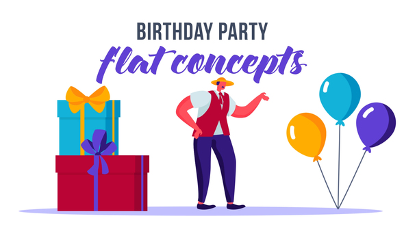 Birthday party - Flat Concept
