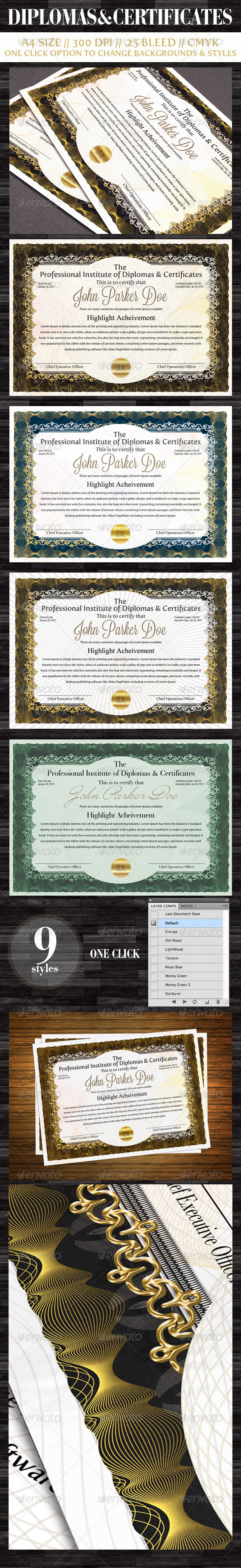 Diplomas & Certificates - Certificates Stationery