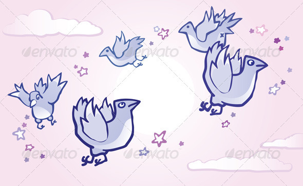 Flying Birds - Animals Characters