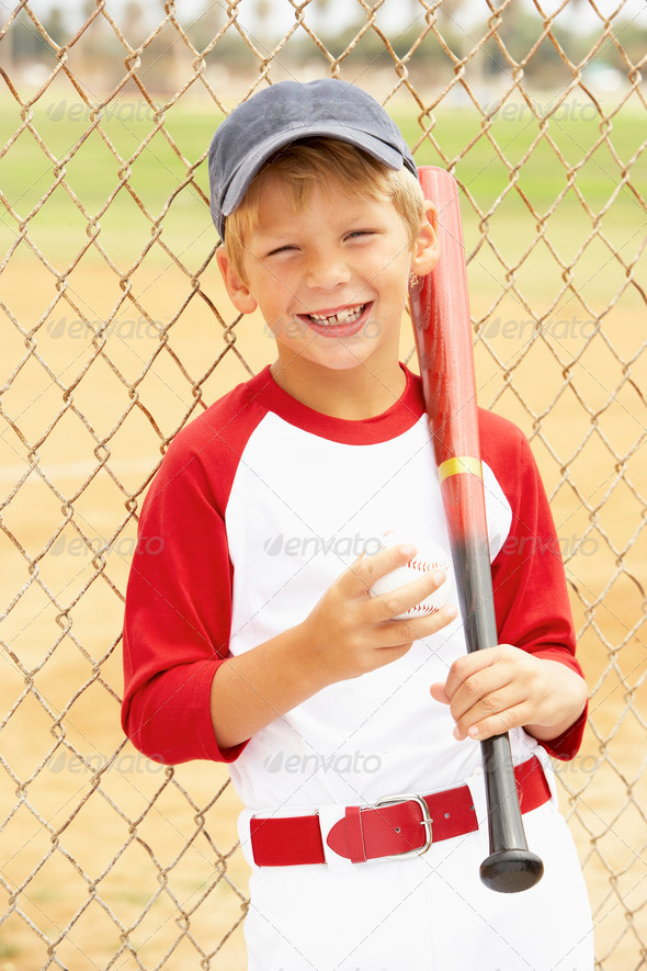 Young Boy Playing Baseball - Stock Photo - Images