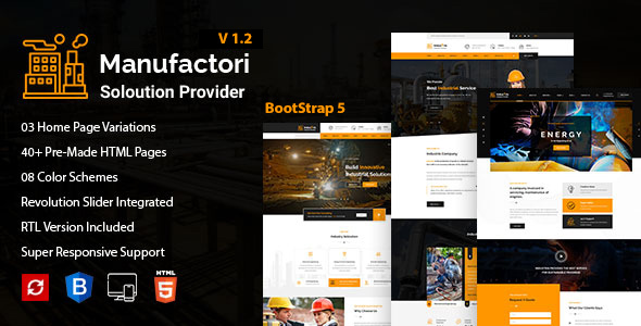 Manufactori: Factory and - ThemeForest 24189258
