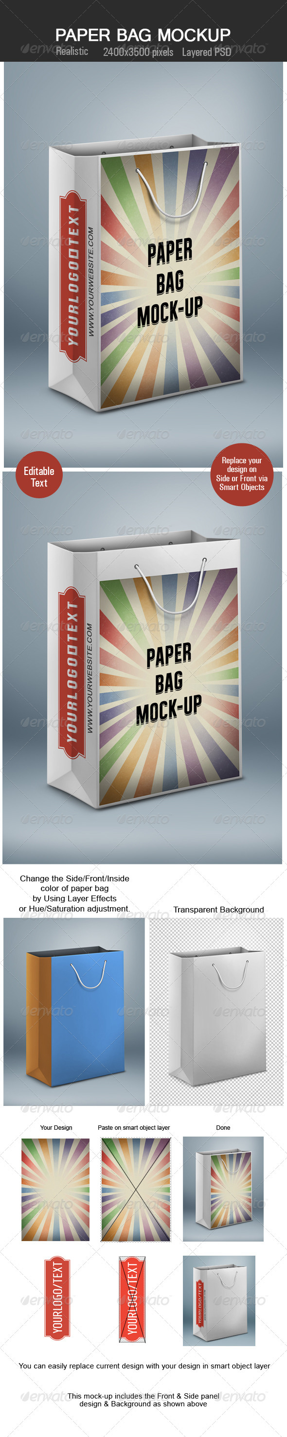 Paper Bag Mock-Up - Miscellaneous Packaging