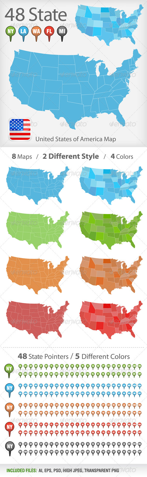 USA map vector - Miscellaneous Vectors