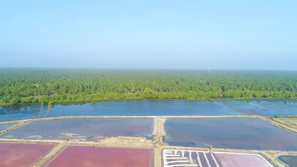 Sri Lanka's Salt harvesting drone shot alt
