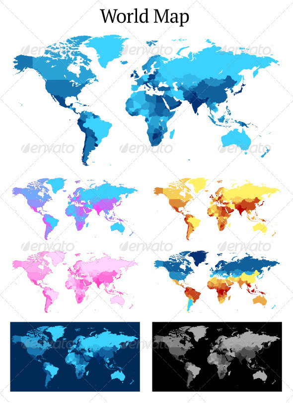 Detailed Vector Map of the World - Miscellaneous Conceptual
