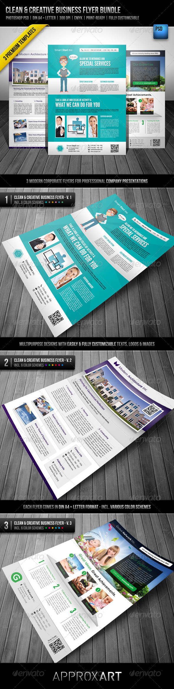 Clean & Creative Business Flyer Bundle - Corporate Flyers