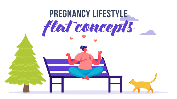 Pregnancy lifestyle - Flat Concept