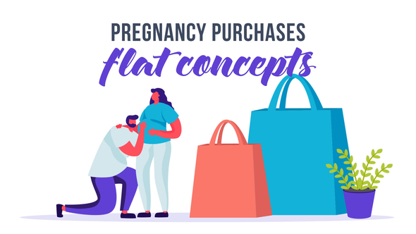 Pregnancy purchases - Flat Concept