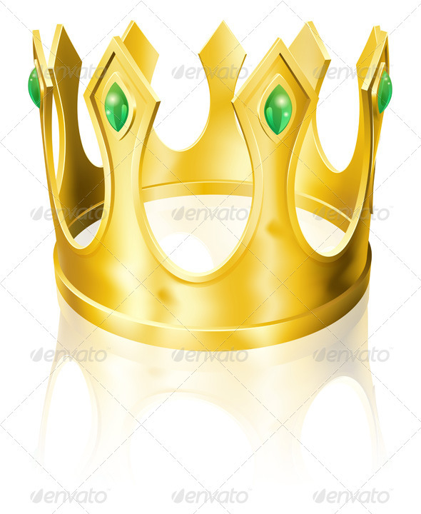 Gold crown illustration - Man-made Objects Objects
