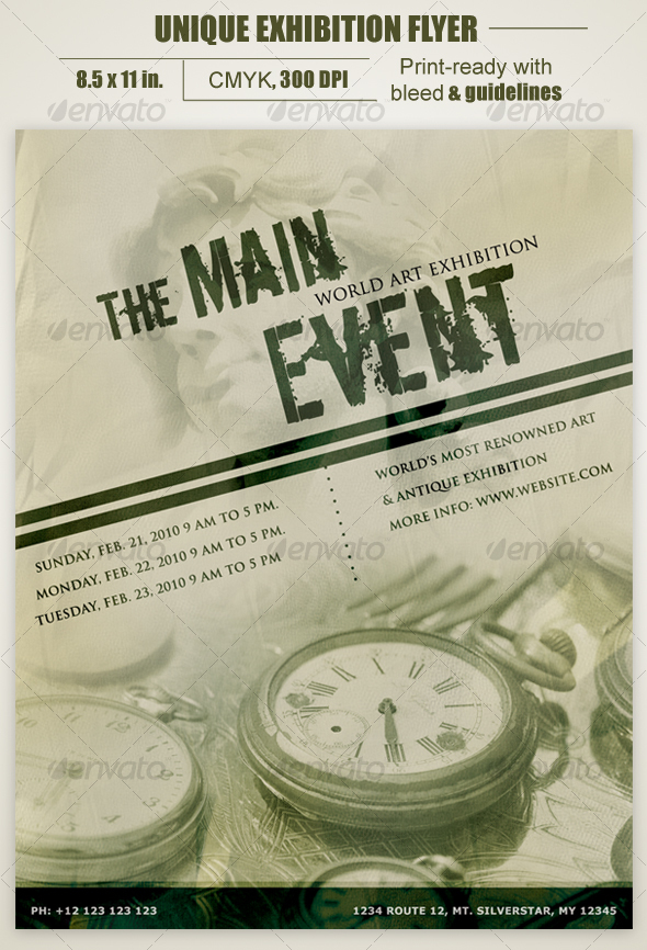 Unique Exhibition Flyer - Clubs & Parties Events