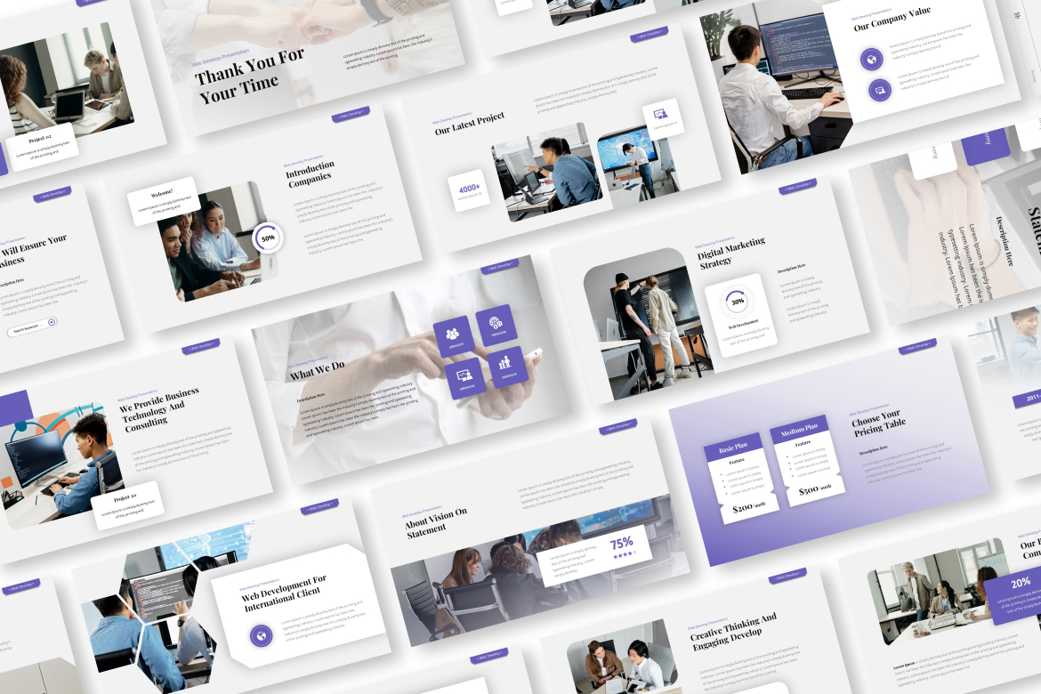 Web Development Agency Keynote Presentation Template, Presentation ...