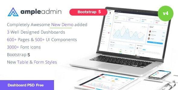 Download Ample Admin - Ultimate Dashboard Template