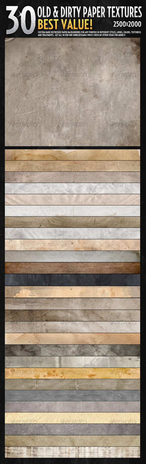 30 Hires Textures-Ultimate Old Paper Texture Pack - Paper Textures