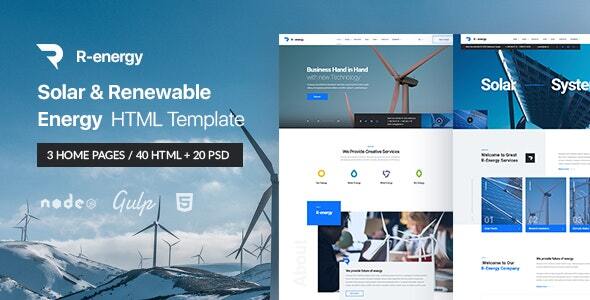 R-energy SolarRenewable - ThemeForest 24953504