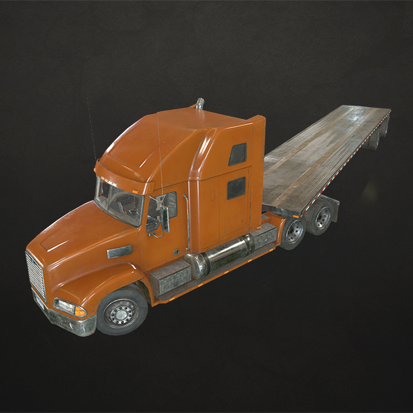 Semi Truck Flatbed - 3Docean 33187344