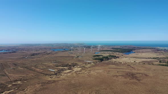 The Loughderryduff Windfarm Between Ardara and Portnoo in County Donegal  Ireland  Time Lapse alt