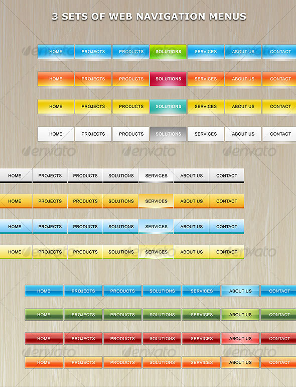 Web Navigation Menu - Web Elements