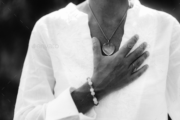 Gratefulness Meditation Hand Gesture - Stock Photo - Images