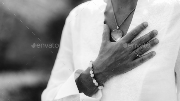 Gratefulness Meditation Hand Gesture - Stock Photo - Images