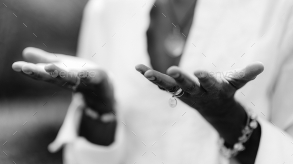 Gratefulness Meditation Hand Gesture - Stock Photo - Images
