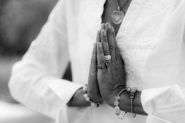 Gratefulness Meditation Hand Gesture - Stock Photo - Images