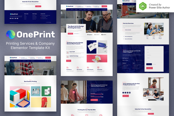 OnePrint – Printing Services Company Elementor Template Kit