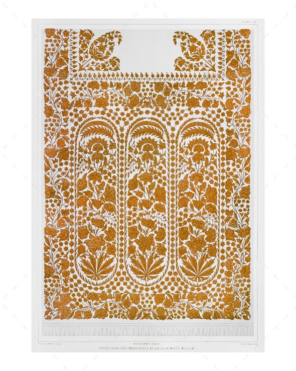 Indian ethnic pattern vintage illustration - Stock Photo - Images