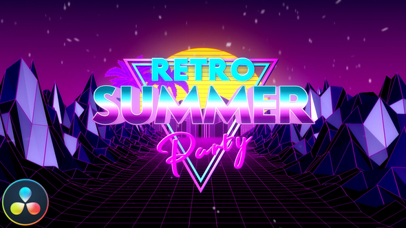 Retro Summer Party Opener - DaVinci Resolve