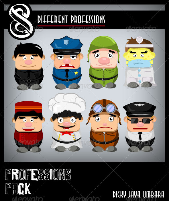 Professions pack - Characters Vectors