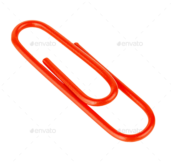 Paper clip isolated on white background. Stationery, office concept. - Stock Photo - Images