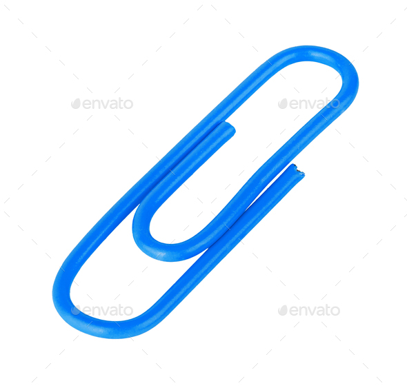 Paper clip isolated on white background. Stationery, office concept. - Stock Photo - Images