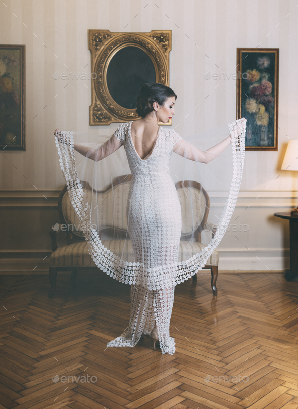 Woman in elegant dress - Stock Photo - Images