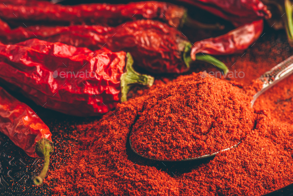 Spoonful of ground red chili pepper Stock Photo by Seva_blsv | PhotoDune