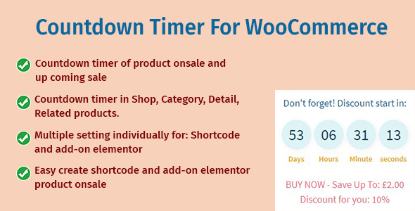 Countdown Timer For WooCommerce