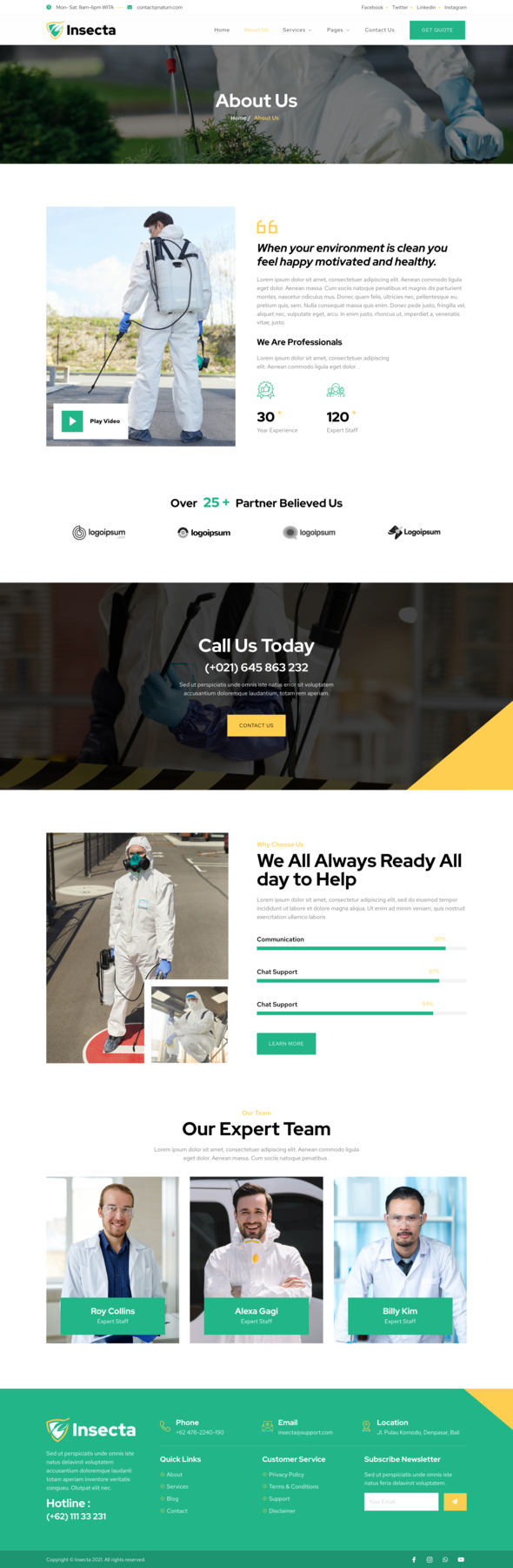 Insecta ? Pest Control & Disinfection Elementor Template Kit
