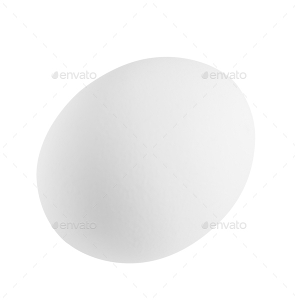 White chicken or other raw egg - Stock Photo - Images